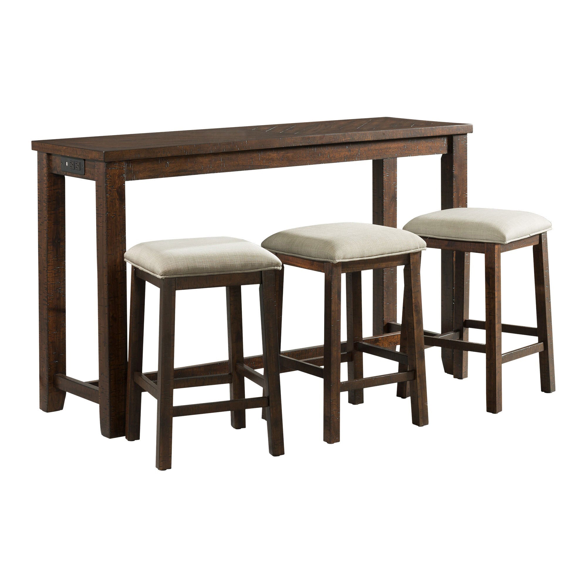 Elements | Jax 4 Piece Bar Set | Dark Walnut