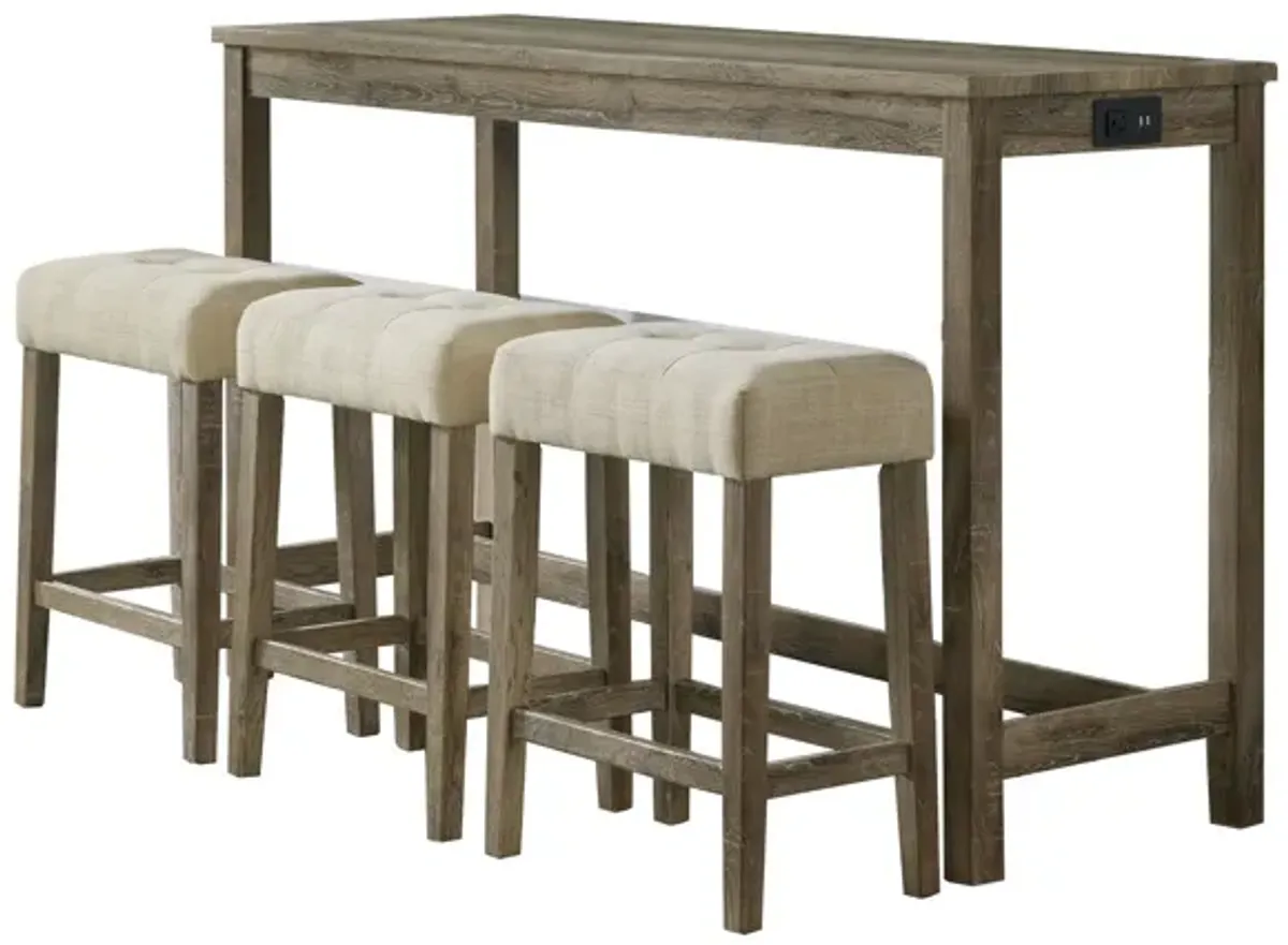 | Oak Lawn 4 Piece Bar Set | Natural