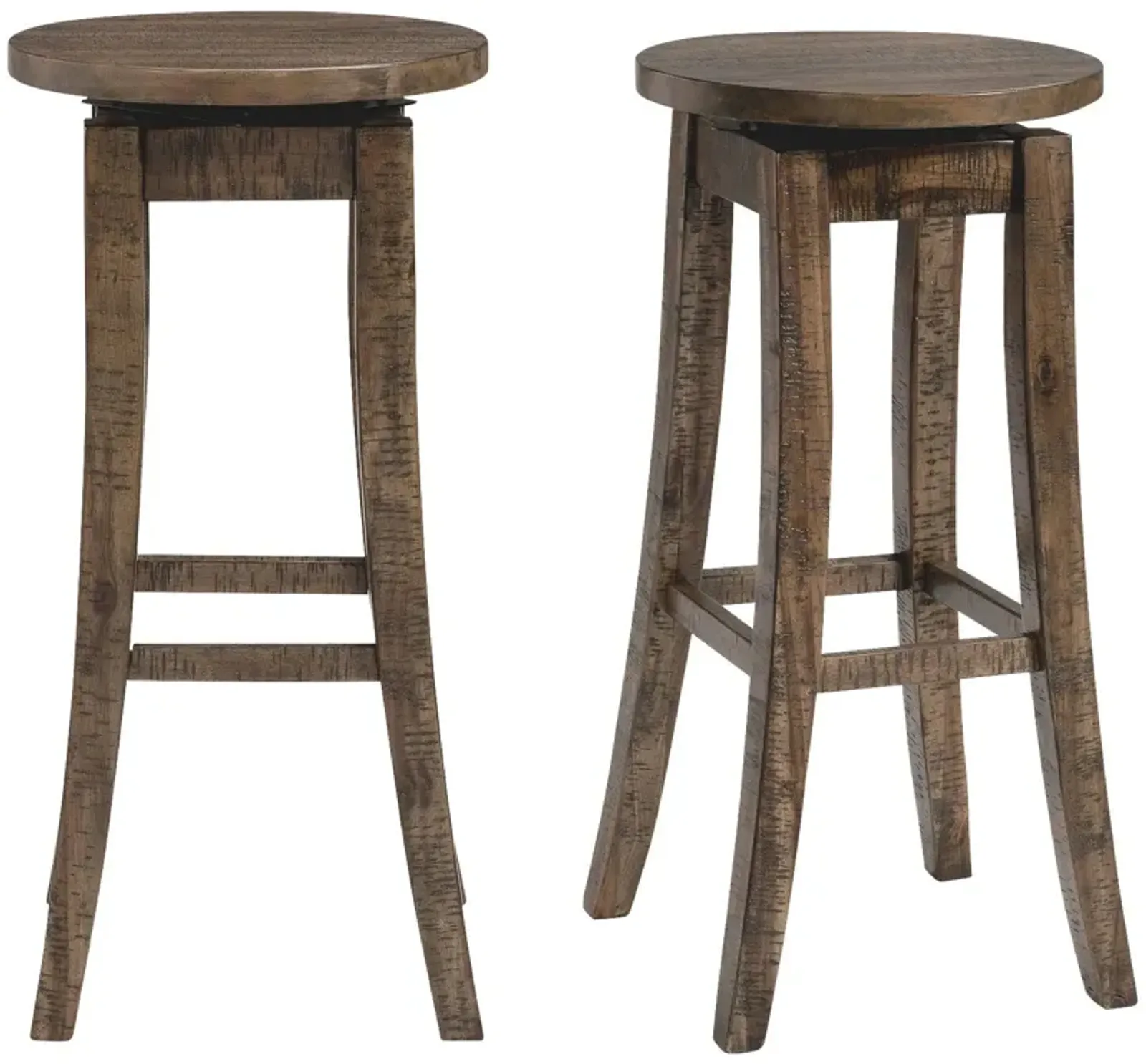 | Finn Backless Swivel Bar Stool | Dark Walnut