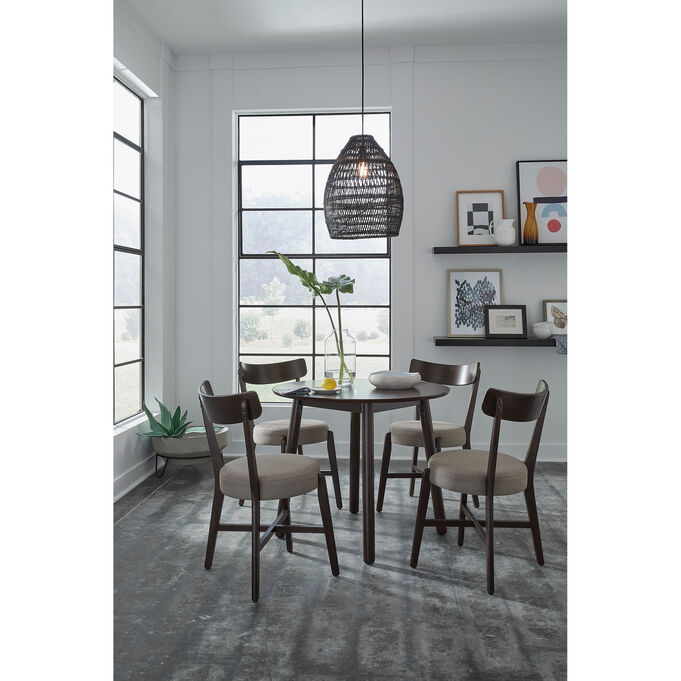 Hopper Coffee Bean Round Dining Table