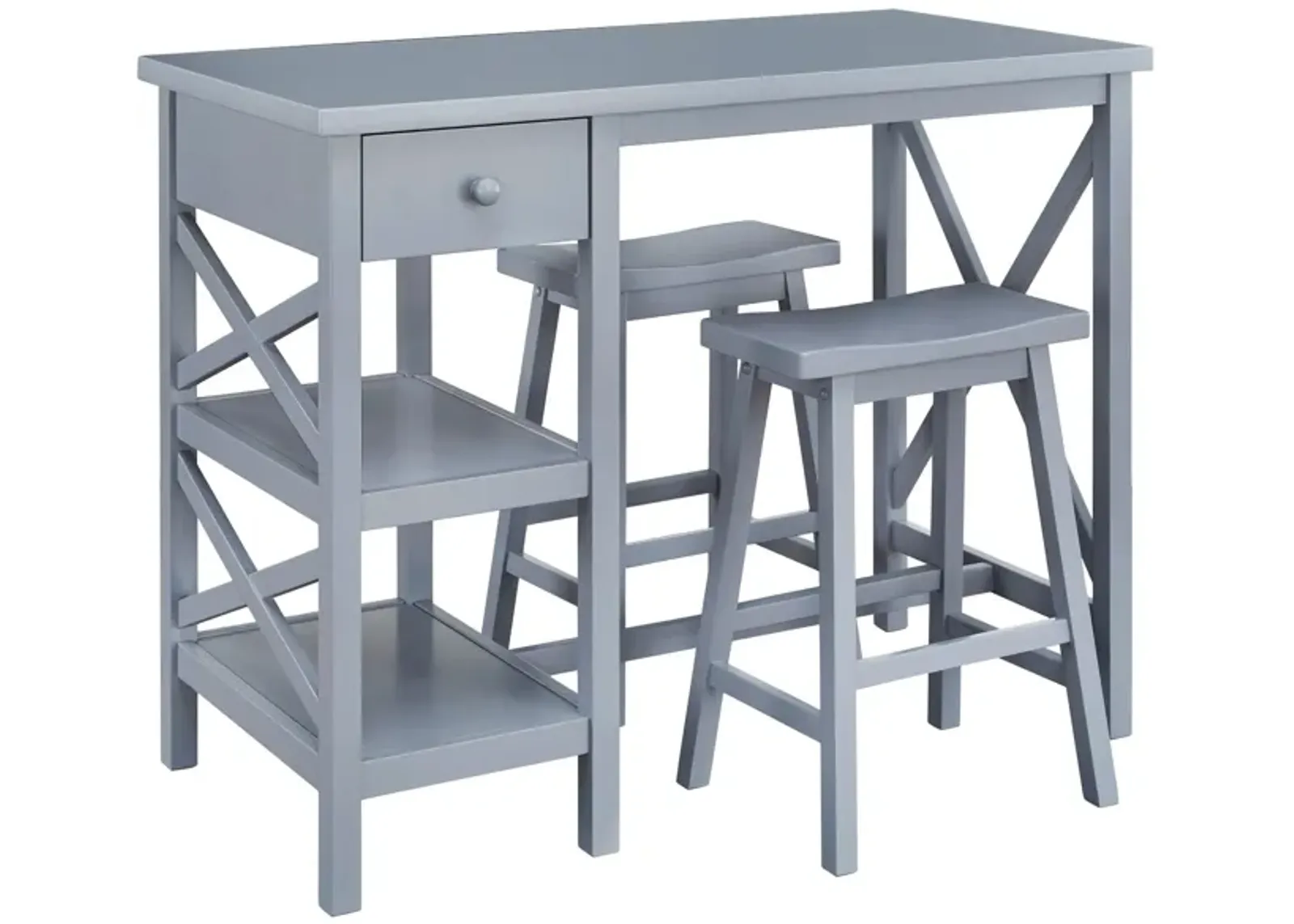 | Lunch Date 3 Piece Counter Dining Set | Slate