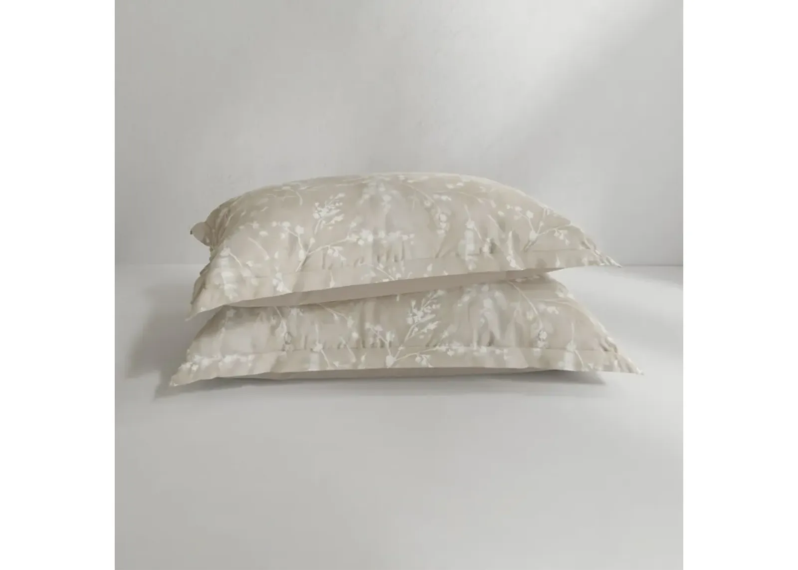 | King Flower Press Tencel Pillow Shams | Oatmeal