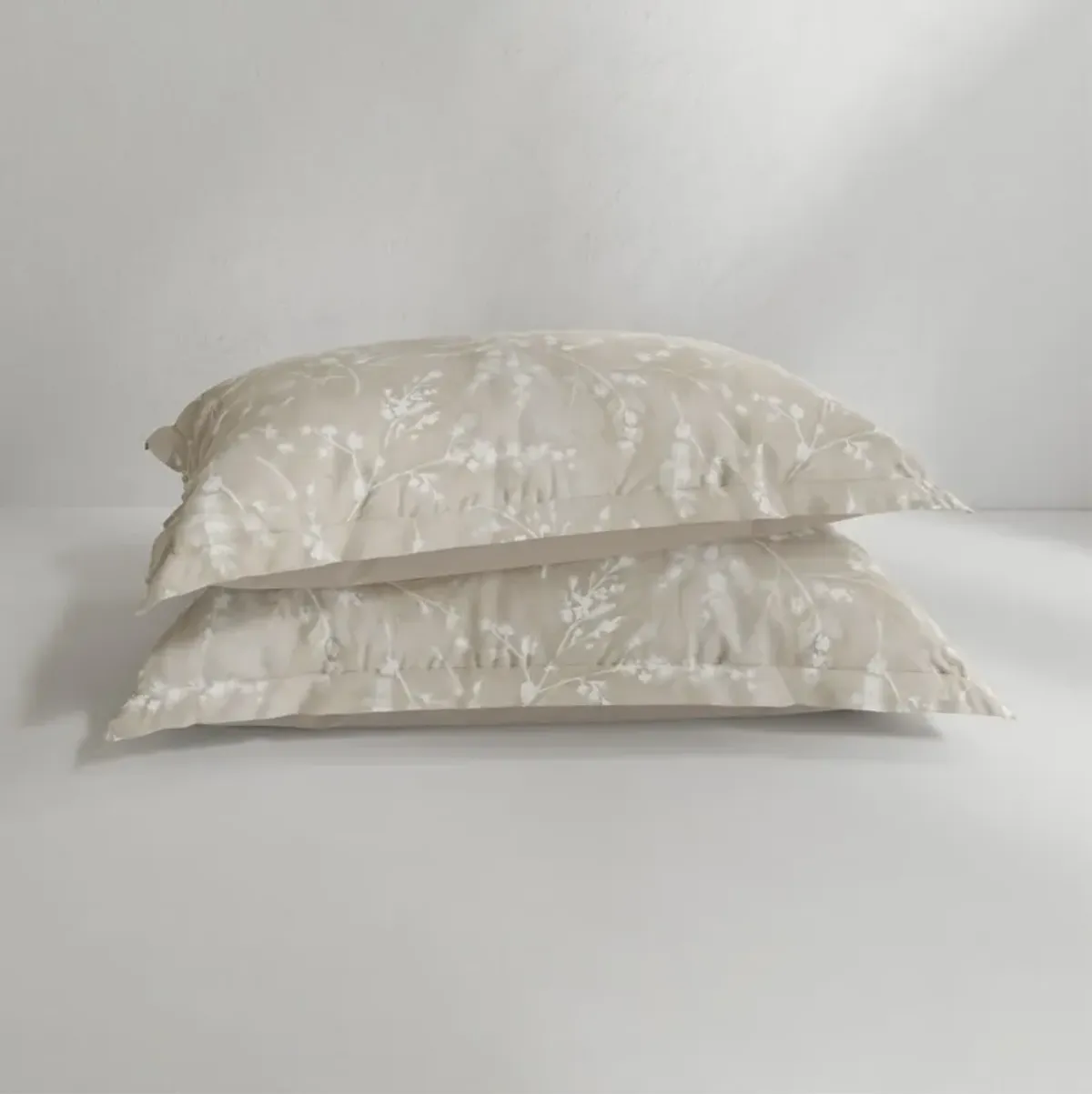 | King Flower Press Tencel Pillow Shams | Oatmeal