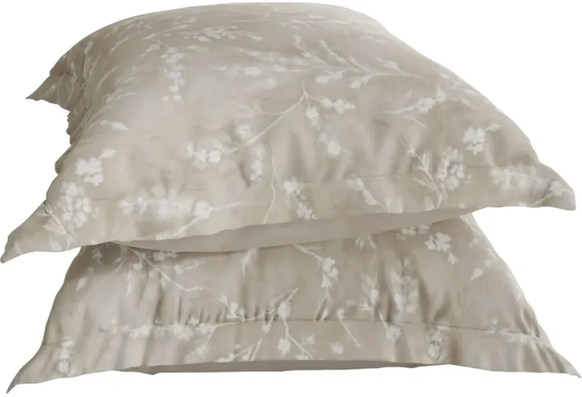 Flower Press Tencel Euro Pillow Shams