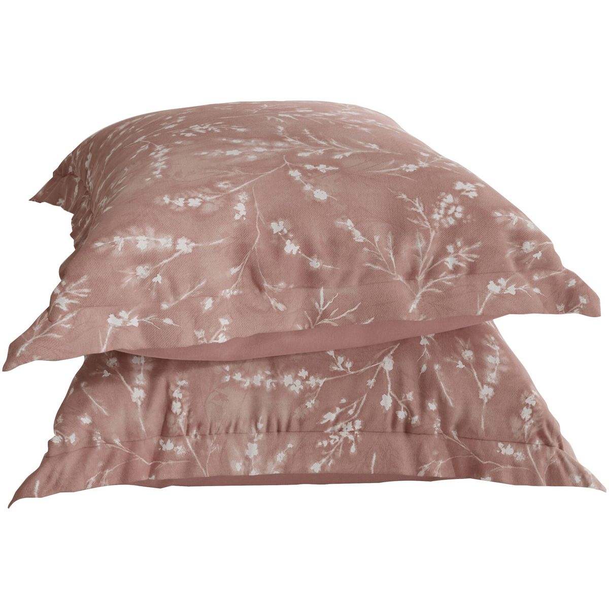 | Flower Press Tencel Euro Pillow Shams | Oatmeal