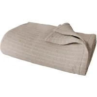 Everyday Oatmeal King Cotton Coverlet
