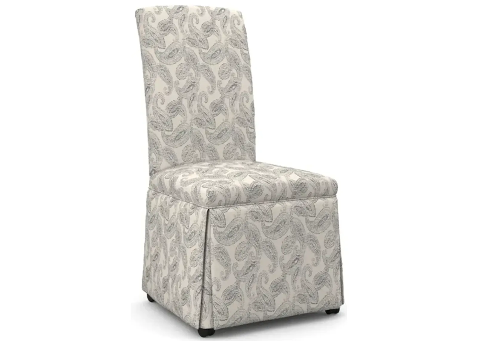 | Hazel Skirted Caster Side Chair | Paisley Cream