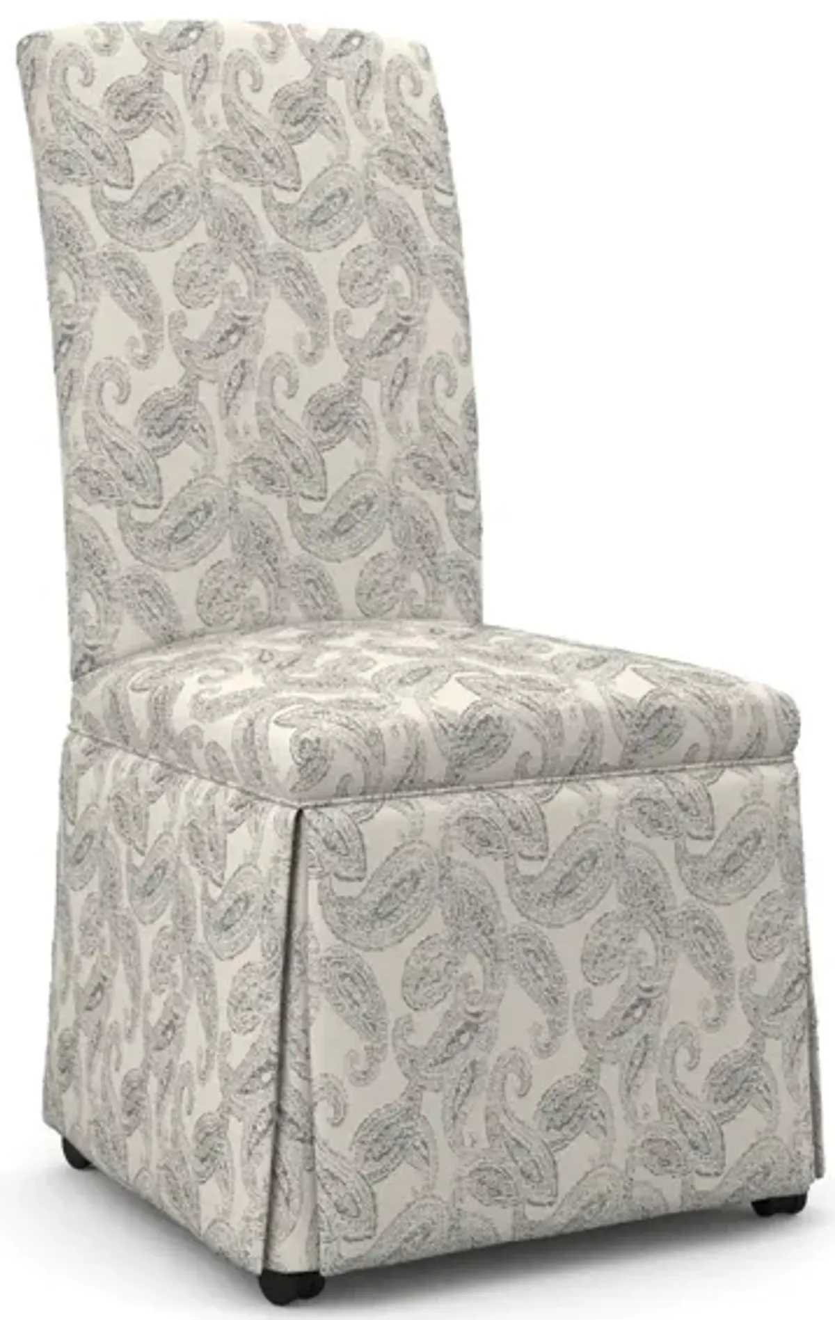 | Hazel Skirted Caster Side Chair | Paisley Cream