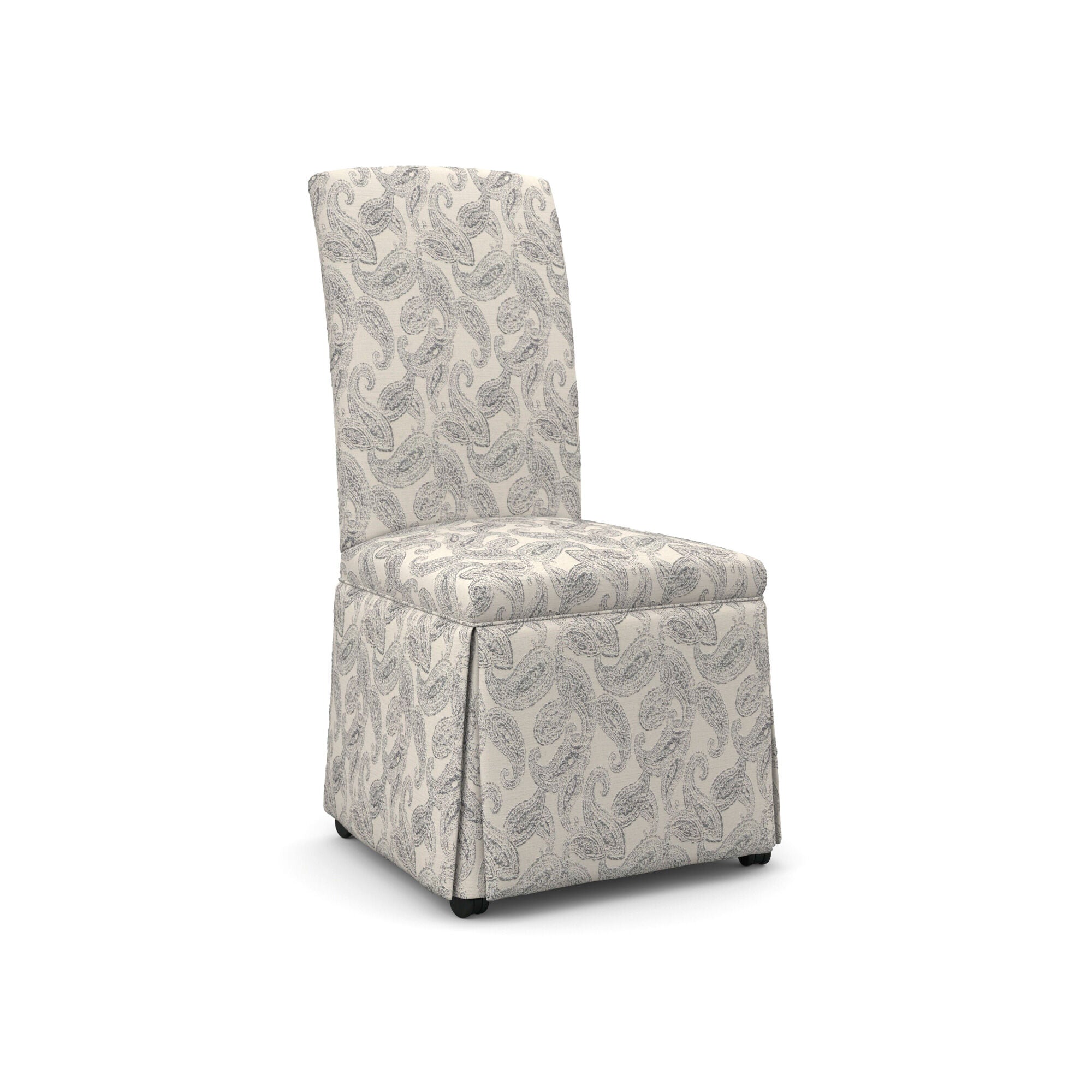 Best Home Furnishings | Hazel Skirted Caster Side Chair | Light Gray