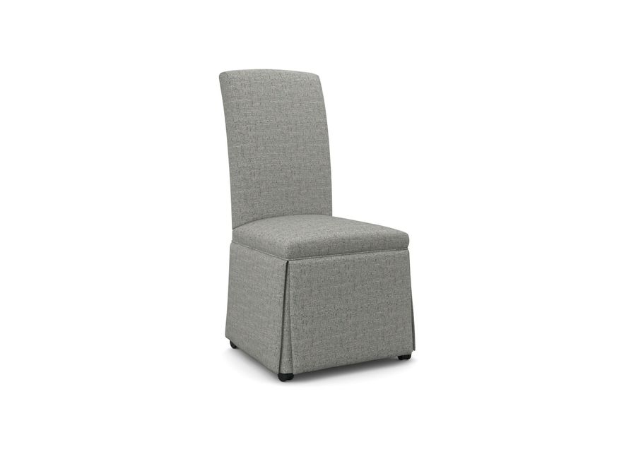 Best Home Furnishings | Hazel Skirted Caster Side Chair | Light Gray