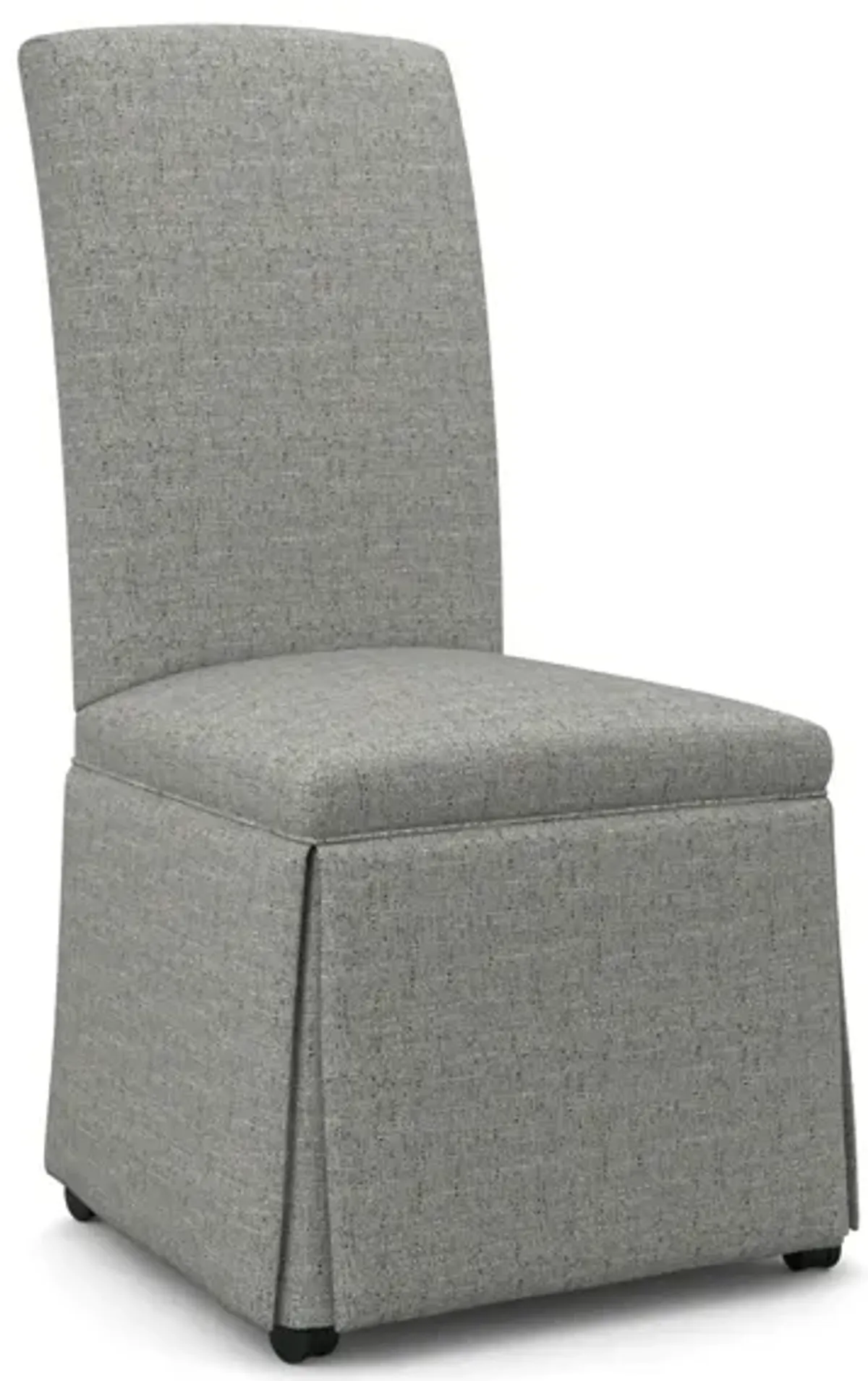 | Hazel Skirted Caster Side Chair | Light Gray