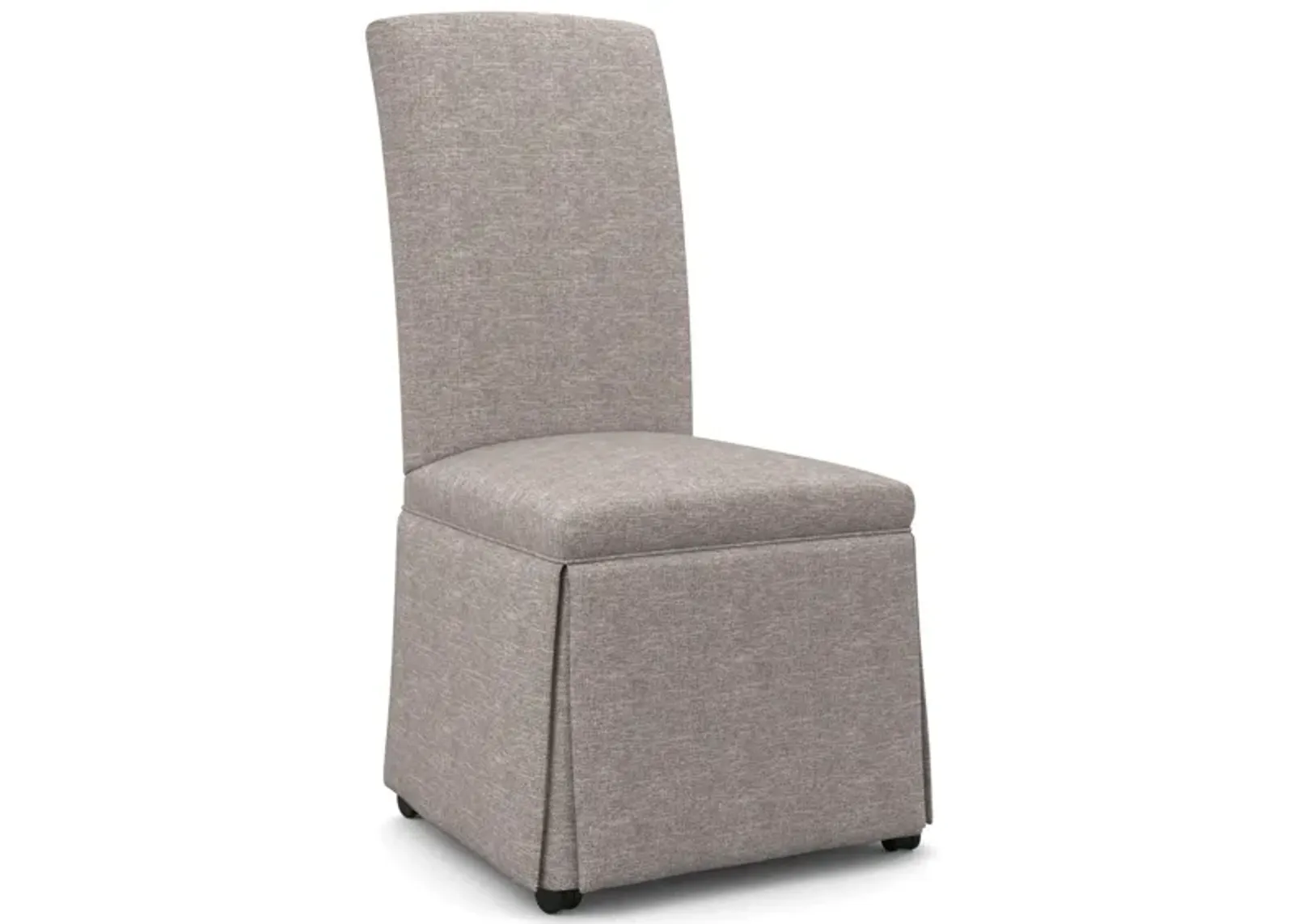 | Hazel Skirted Caster Side Chair | Stone Gray