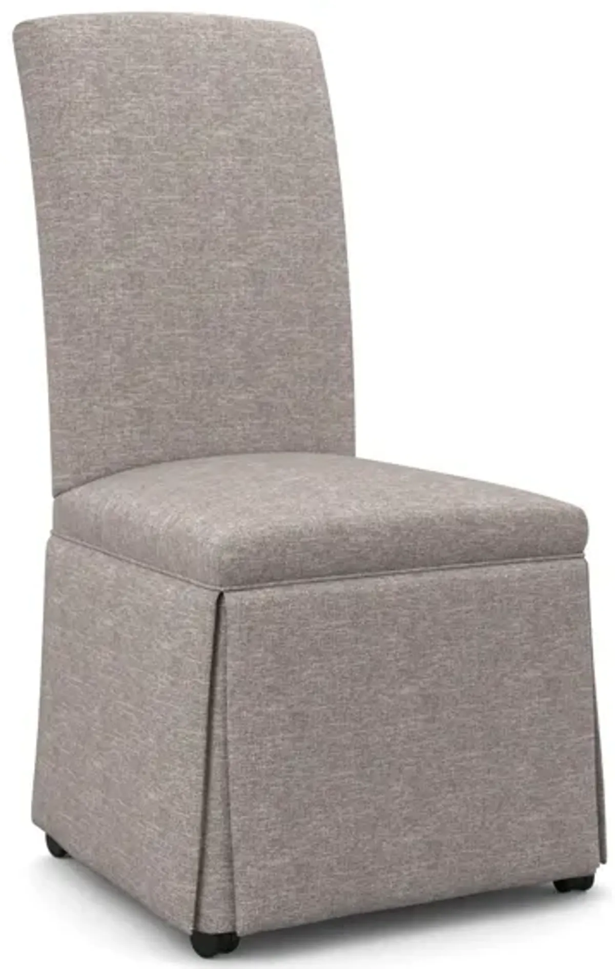 | Hazel Skirted Caster Side Chair | Stone Gray