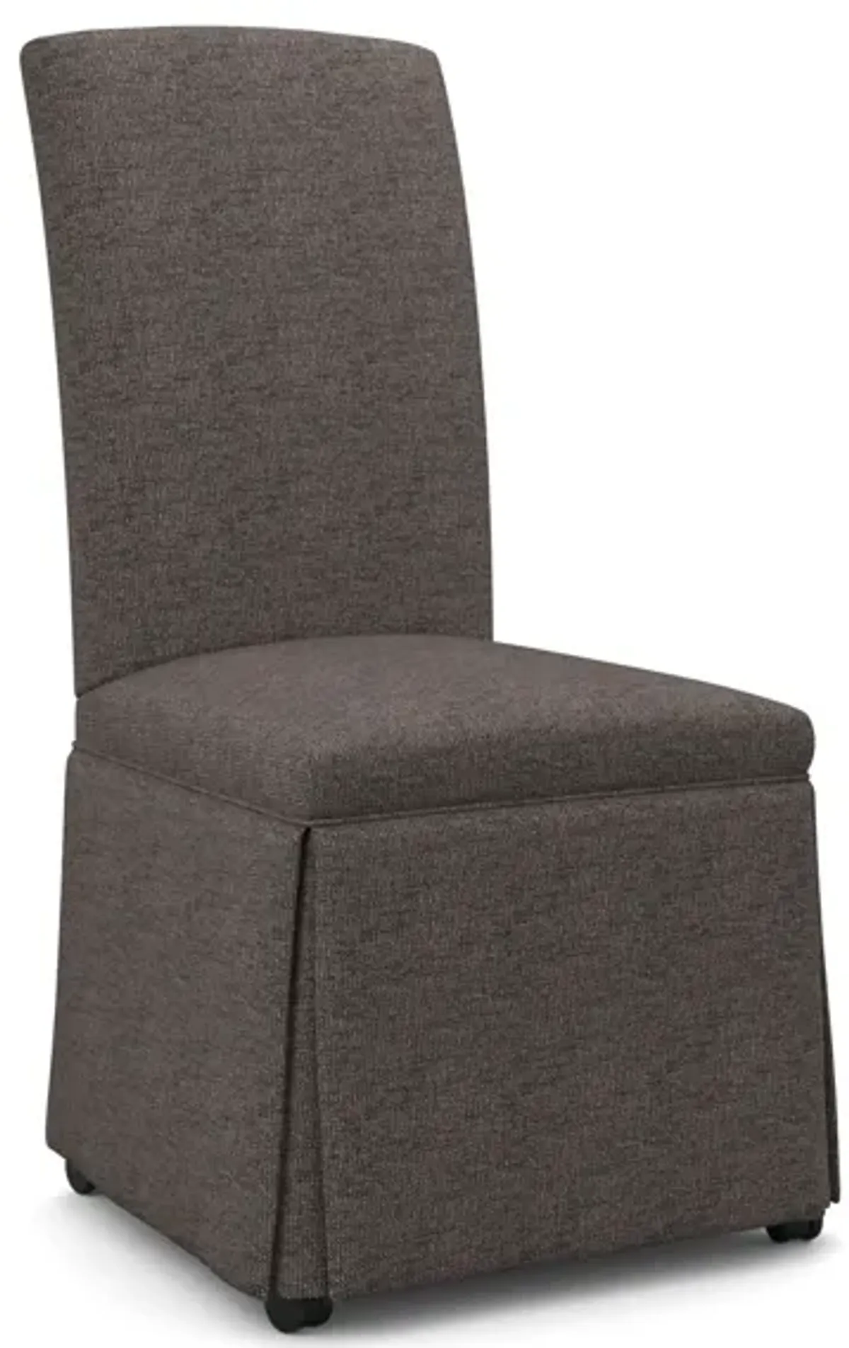 | Hazel Skirted Caster Side Chair | Charcoal Gray