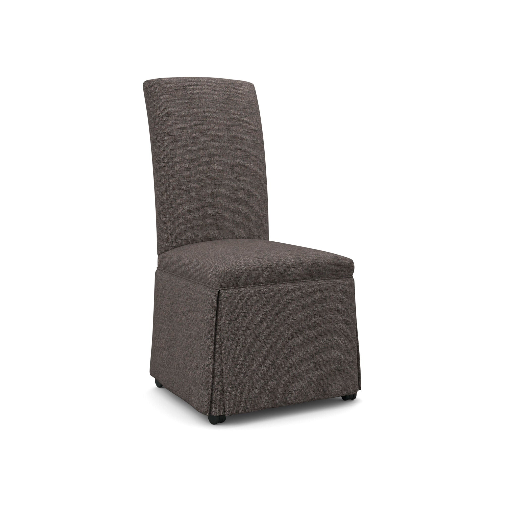 Best Home Furnishings | Hazel Skirted Caster Side Chair | Charcoal Gray