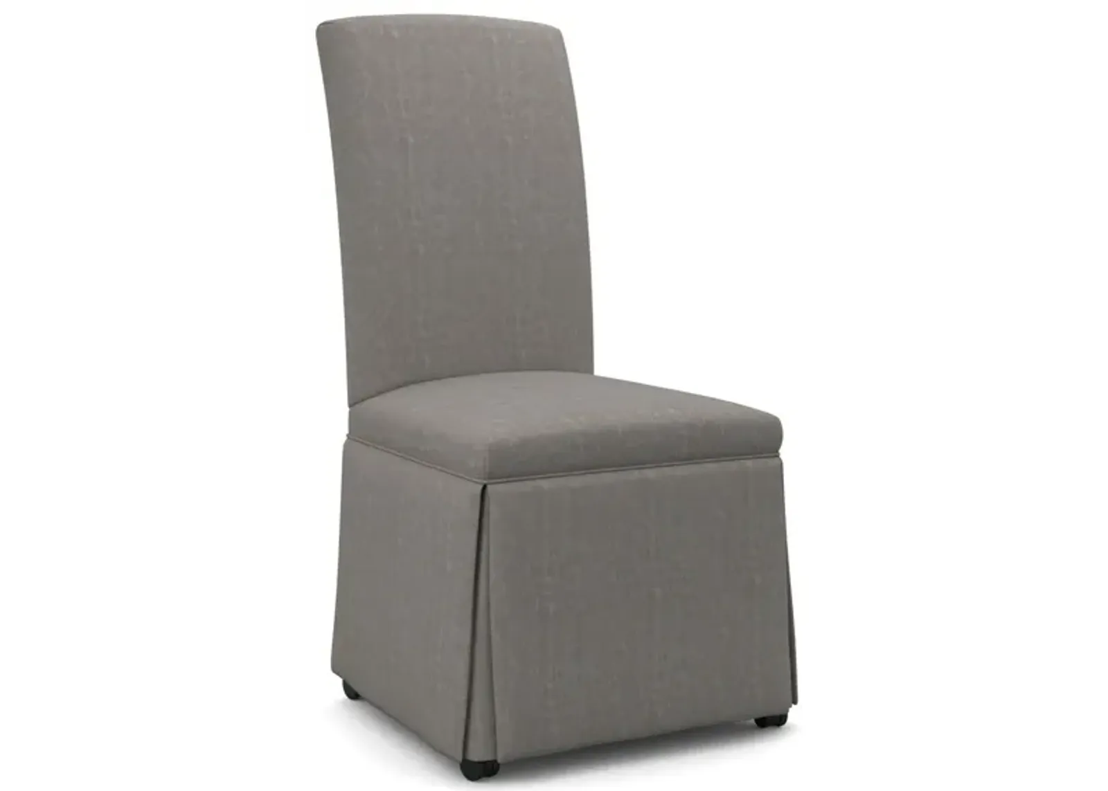 | Hazel Skirted Caster Side Chair | Soft Gray