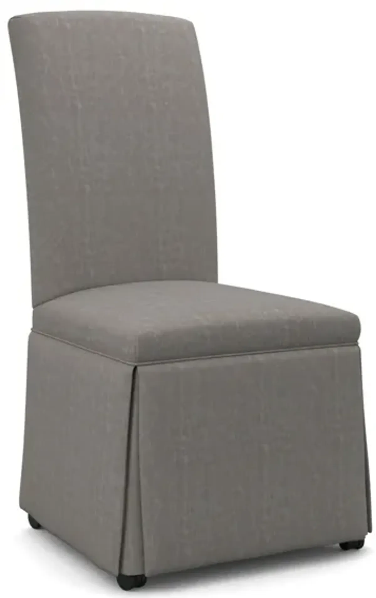 | Hazel Skirted Caster Side Chair | Soft Gray