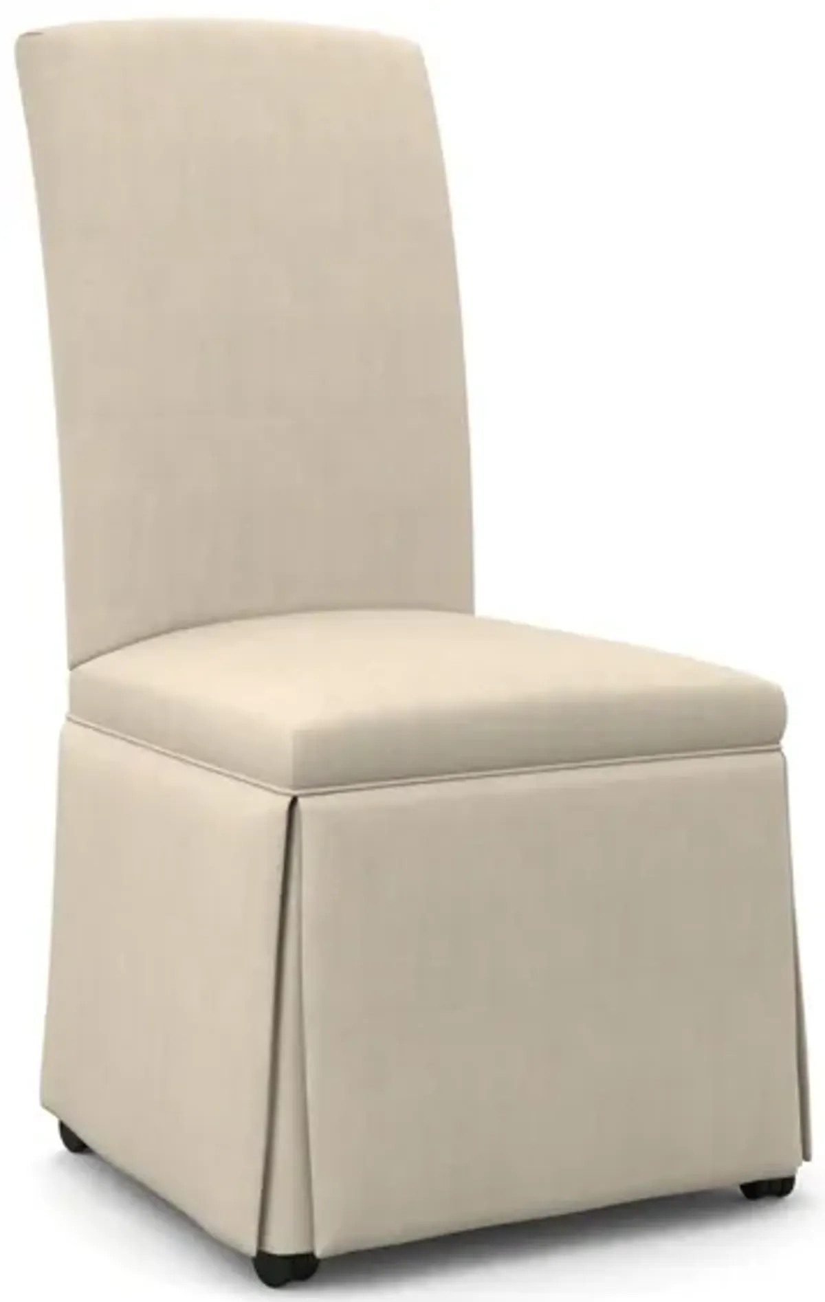 | Hazel Skirted Caster Side Chair | White