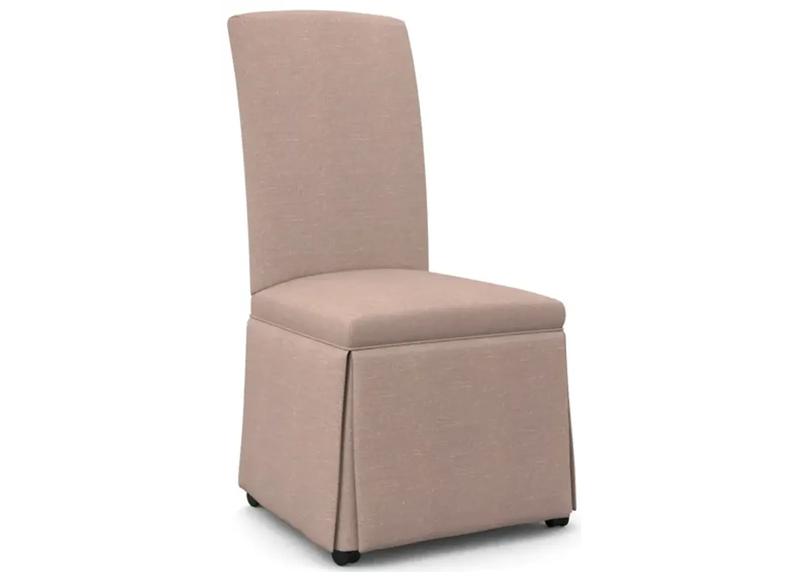 | Hazel Skirted Caster Side Chair | Aluminum Gray