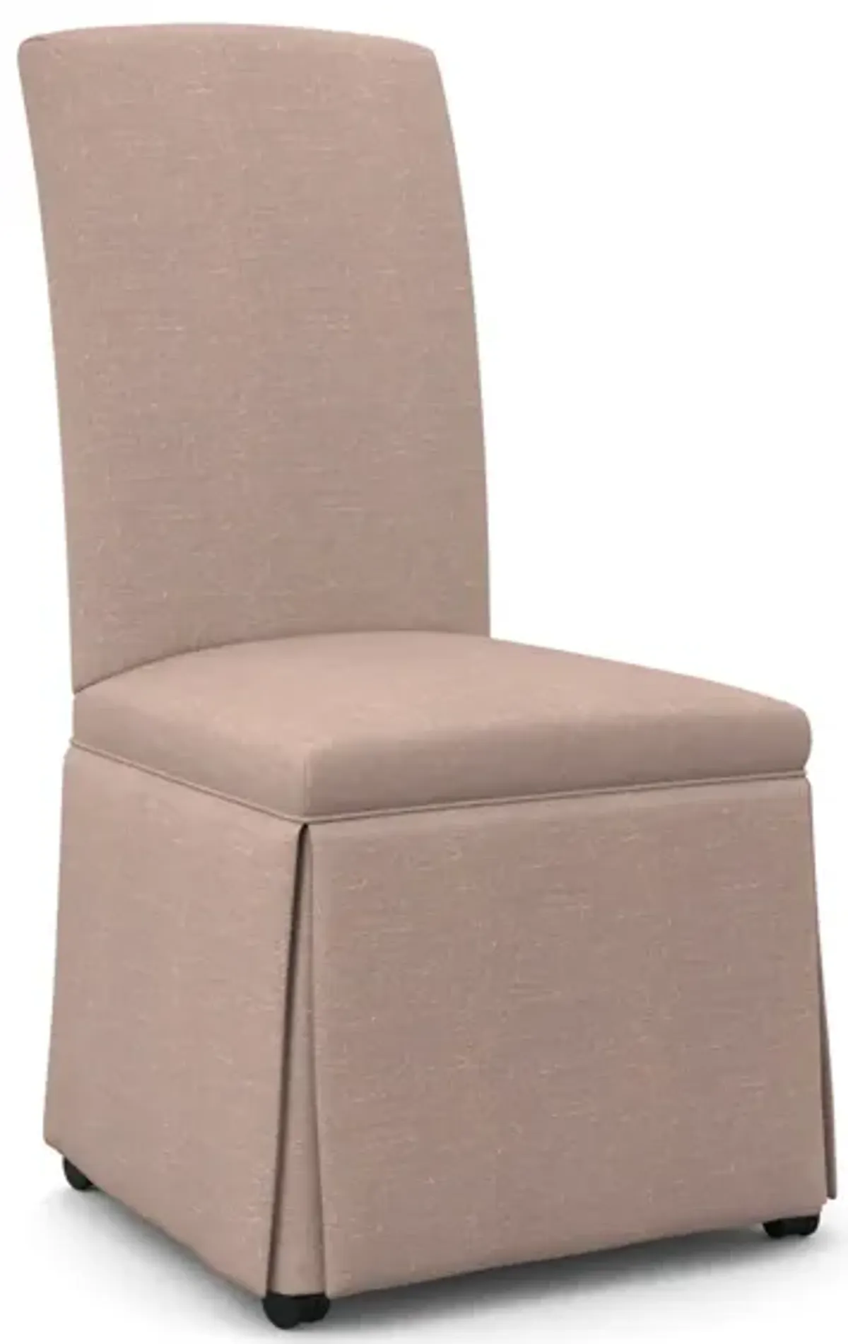 | Hazel Skirted Caster Side Chair | Aluminum Gray