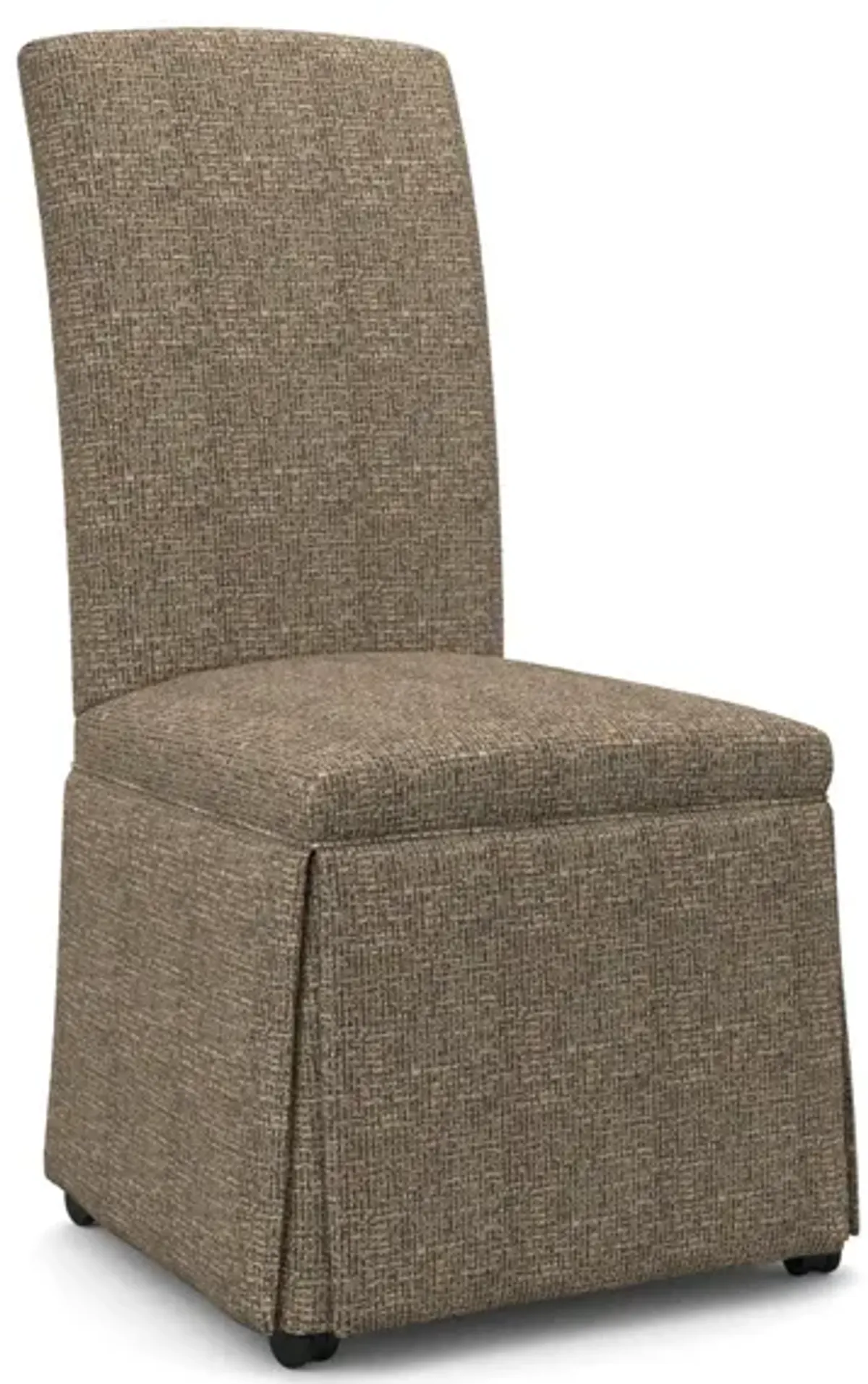 | Hazel Skirted Caster Side Chair | Pepper Gray