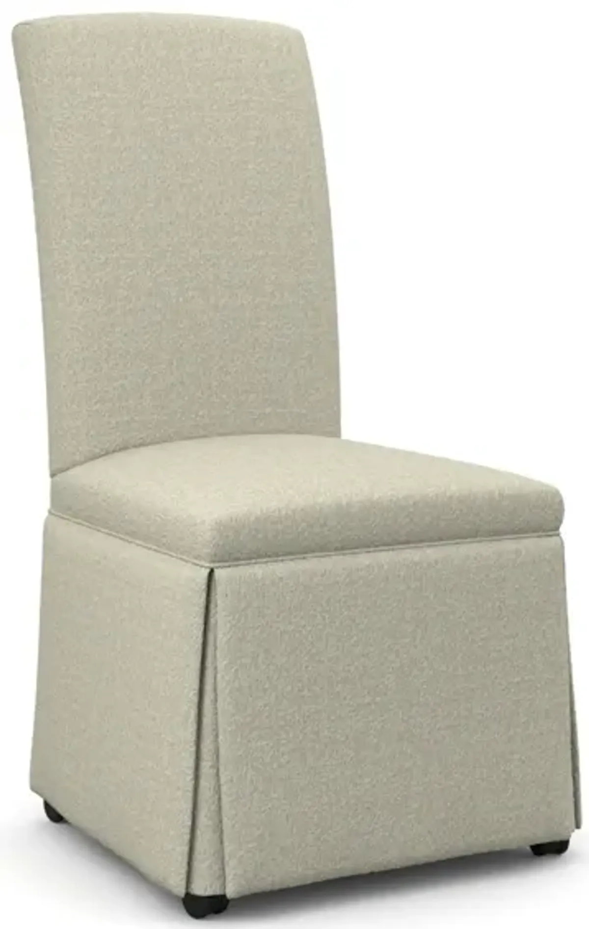 | Hazel Skirted Caster Side Chair | Ecru Boucle