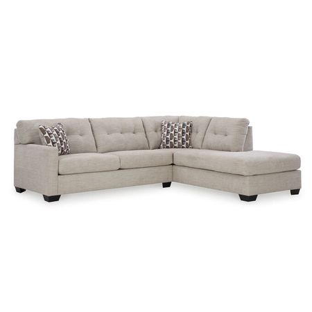 Mahoney Pebble Right Chaise Sectional Sofa