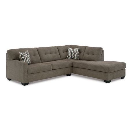 Mahoney Chocolate Right Chaise Sectional Sofa