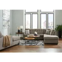 Mahoney Chocolate Right Chaise Sectional Sofa