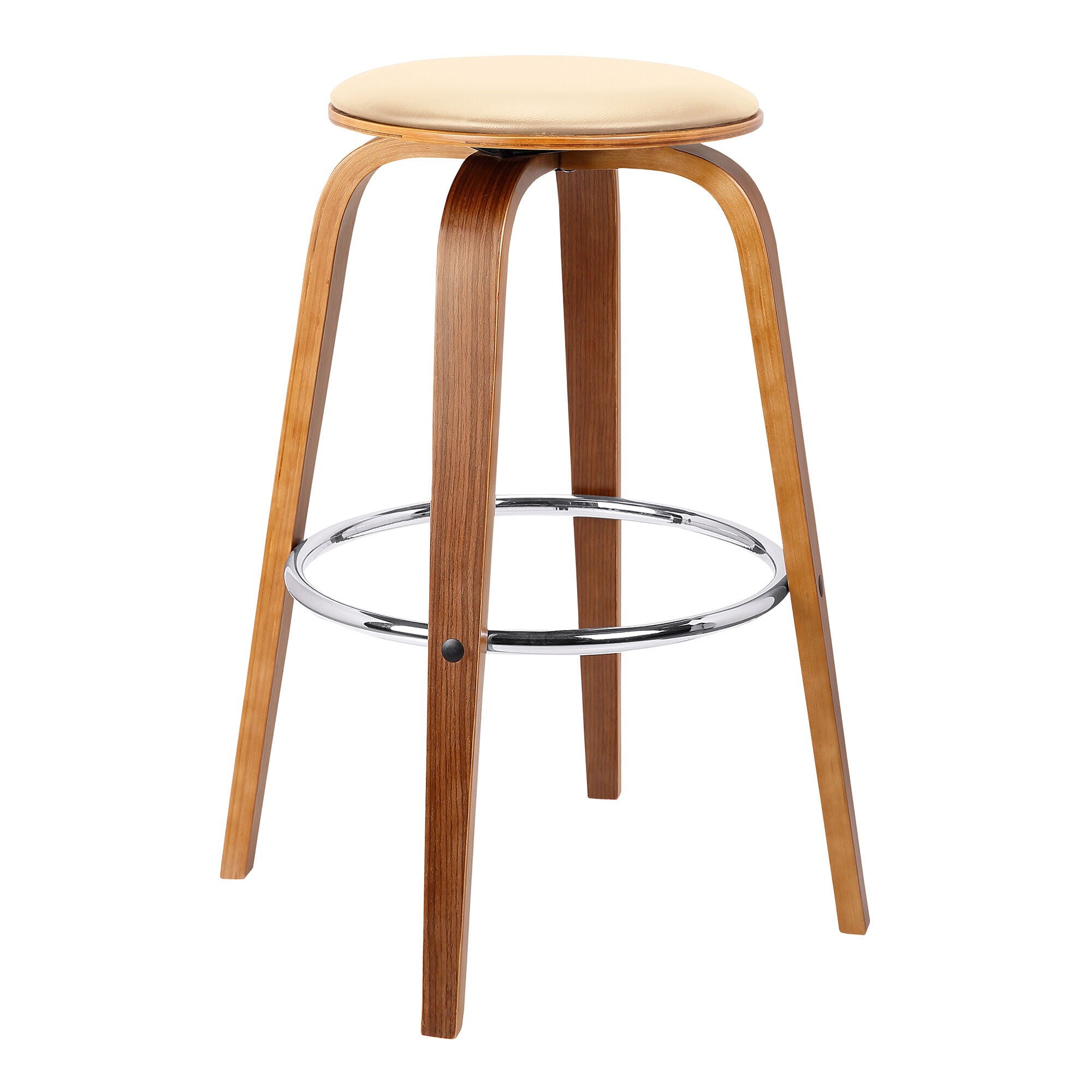 Armen Living | Harbor Swivel Counter Stool | Cream