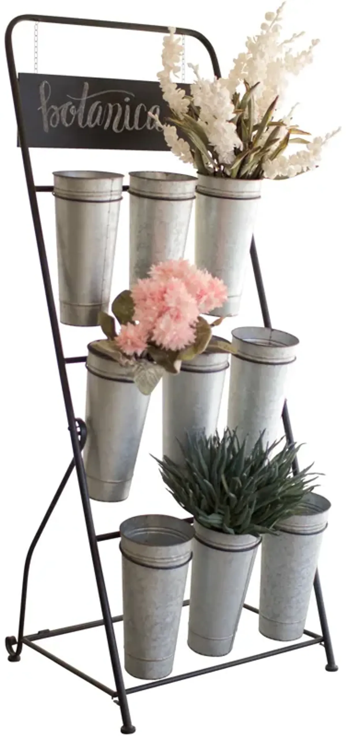 Kalalou 9 Bucket Flower Rack