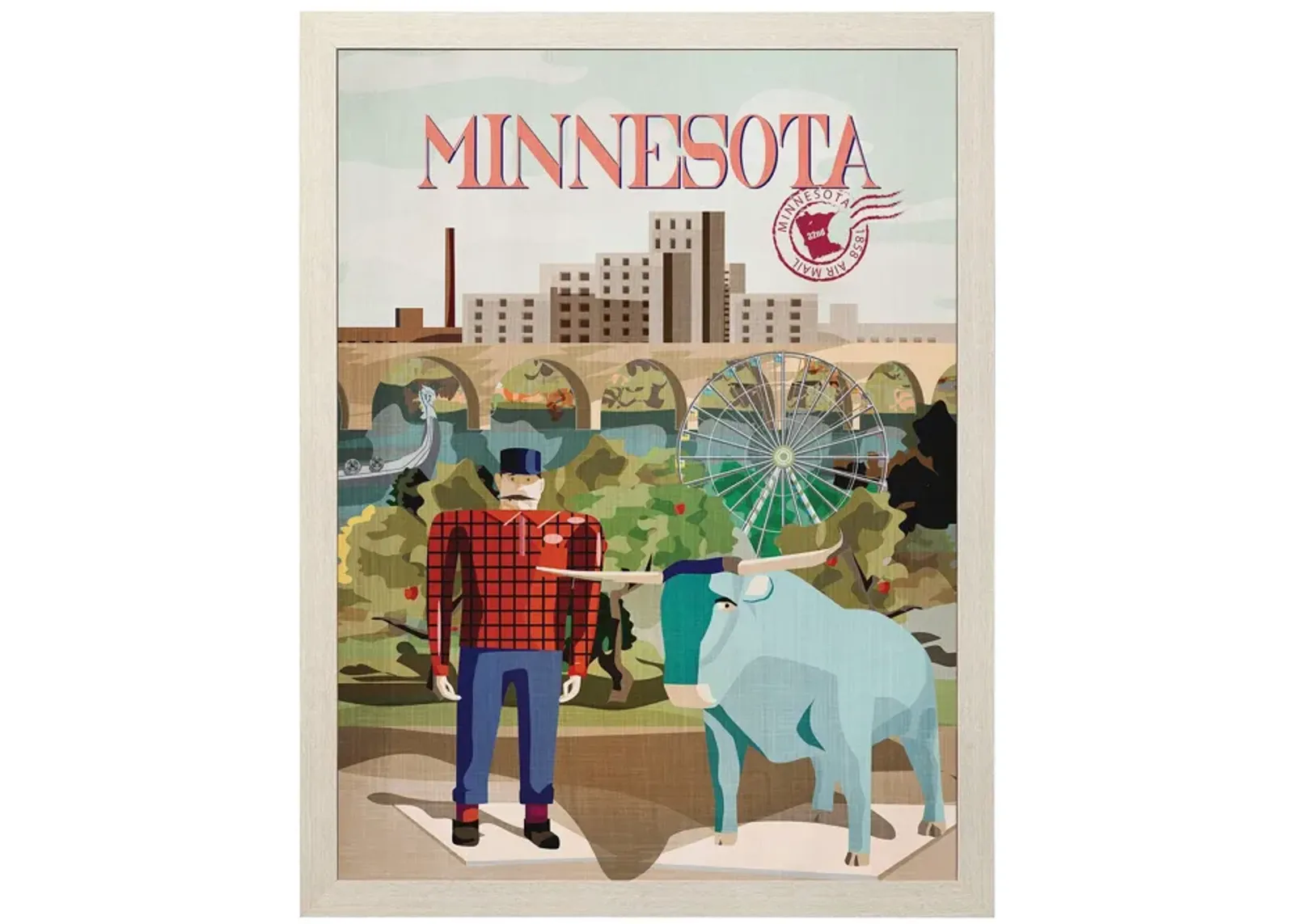 | Minnesota Go Wall Art | White