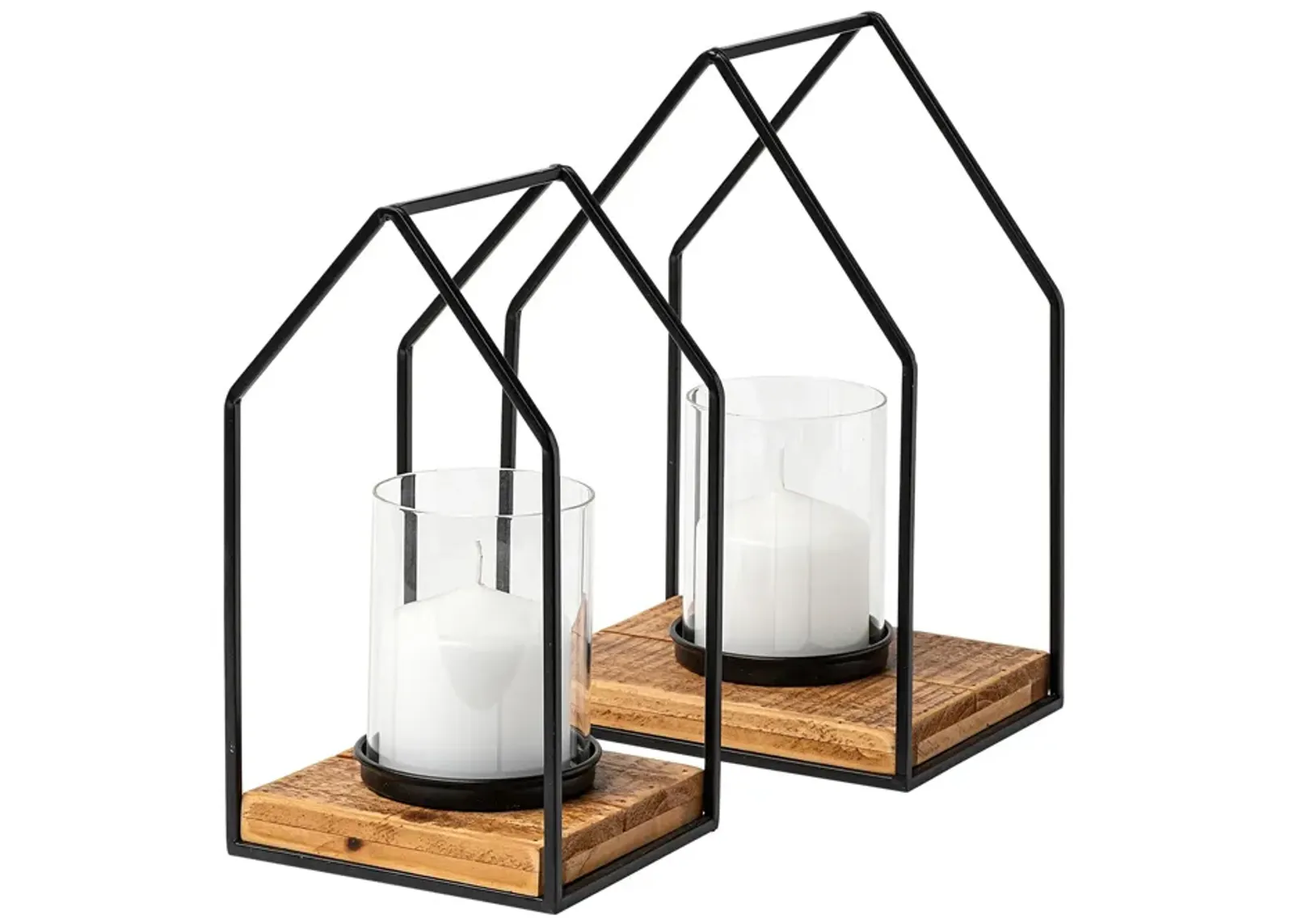 | Leopold Set of 2 Candle Holders | Black