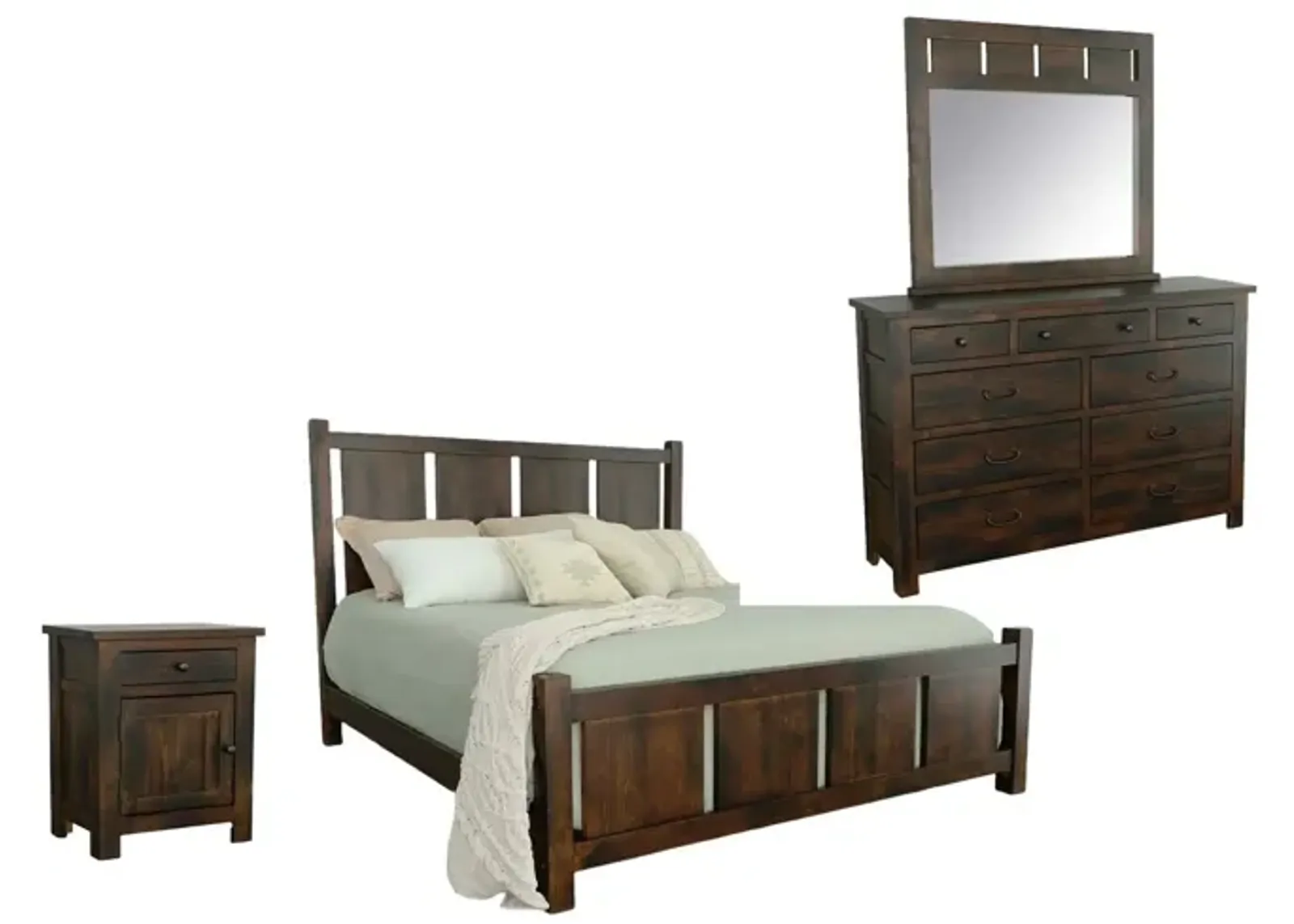 Woodbury 4 Piece Panel Room Group