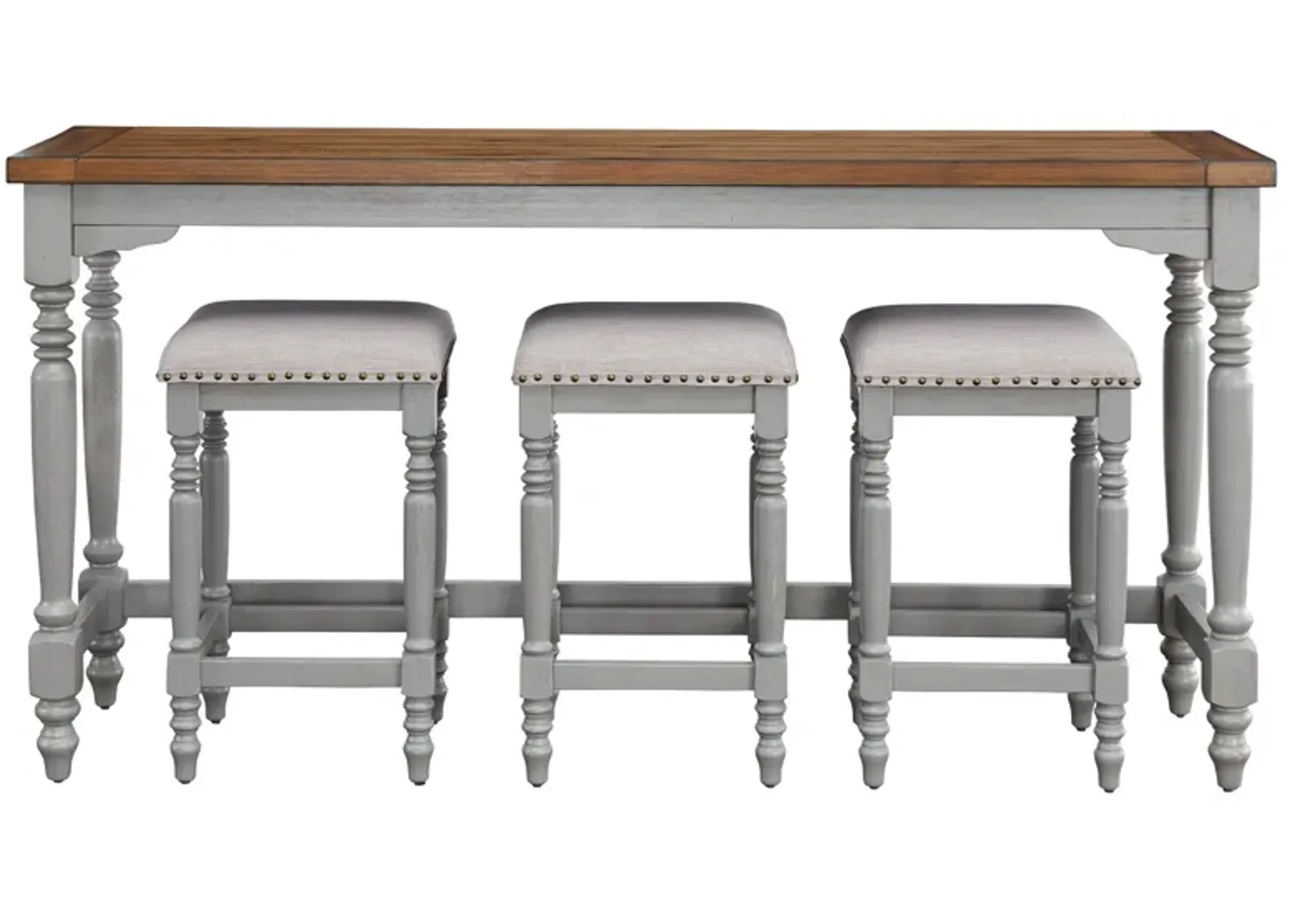 | Midori 4 Piece Counter Dining Set | Brushed Gray