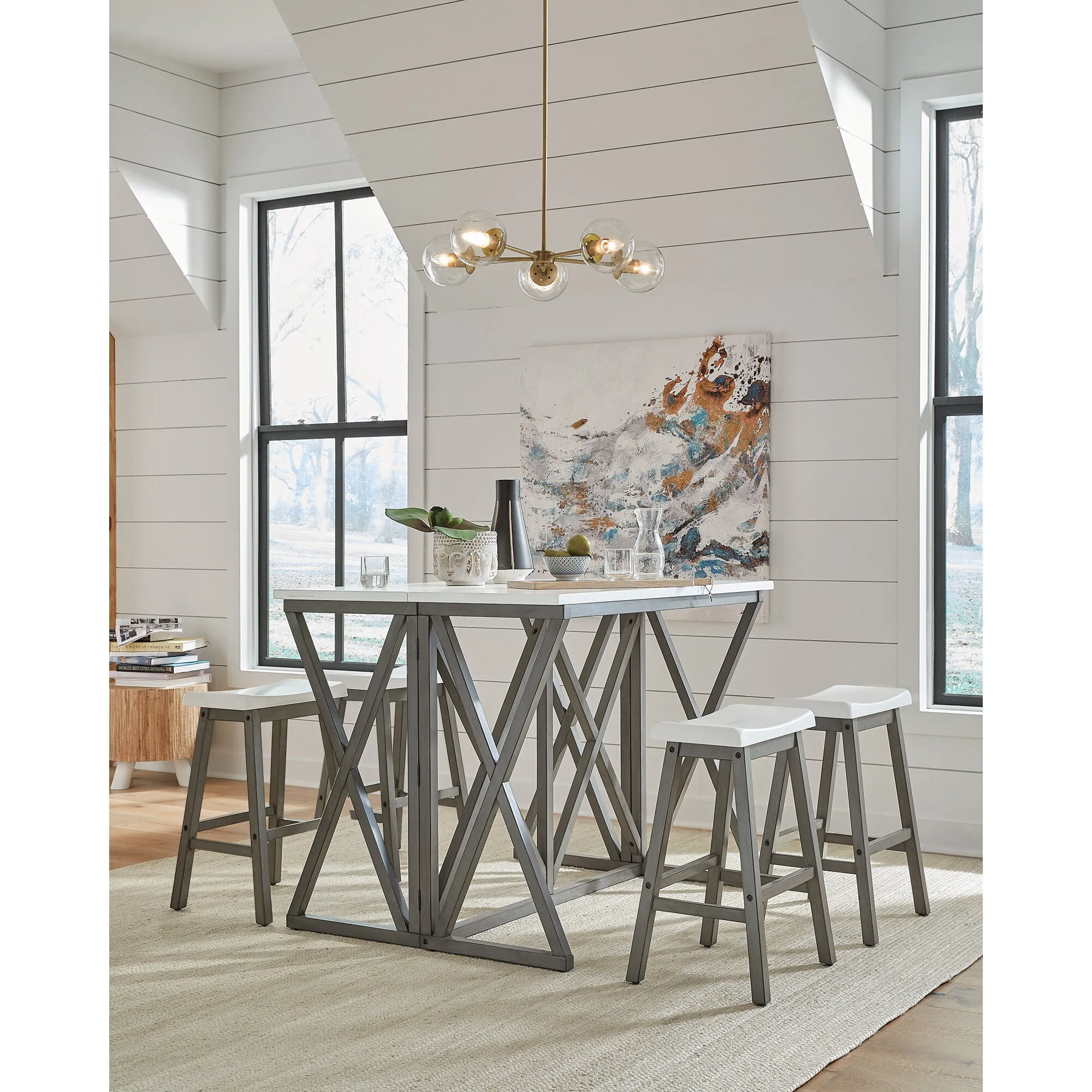 Progressive Furniture | Gateway Street Counter Stool | Gray