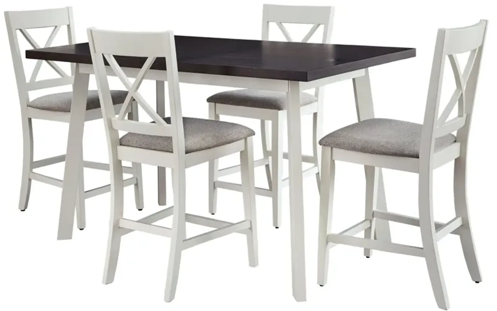 Salt And Pepper 5 Piece Counter Dining Set