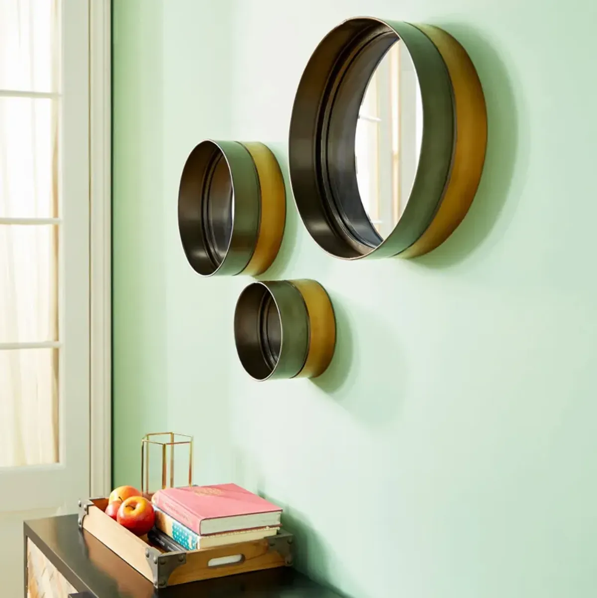 Barrel Set of 3 Wall Mirrors