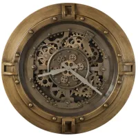 Gerallt Brass Wall Clock 