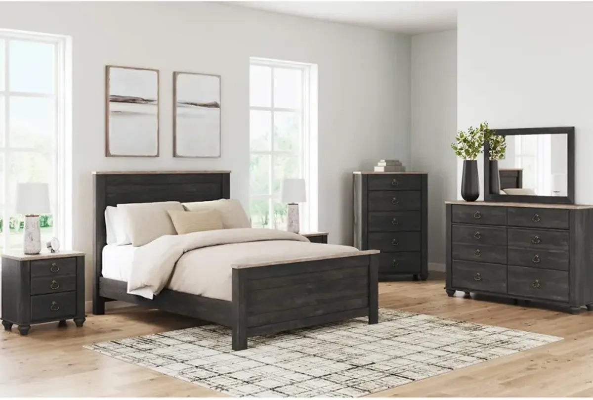 Ashley Furniture | Queen Nanforth 4 Piece Panel Room Group | Graphite