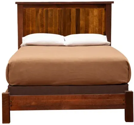 Barnwood Rustic Brown Queen Bed