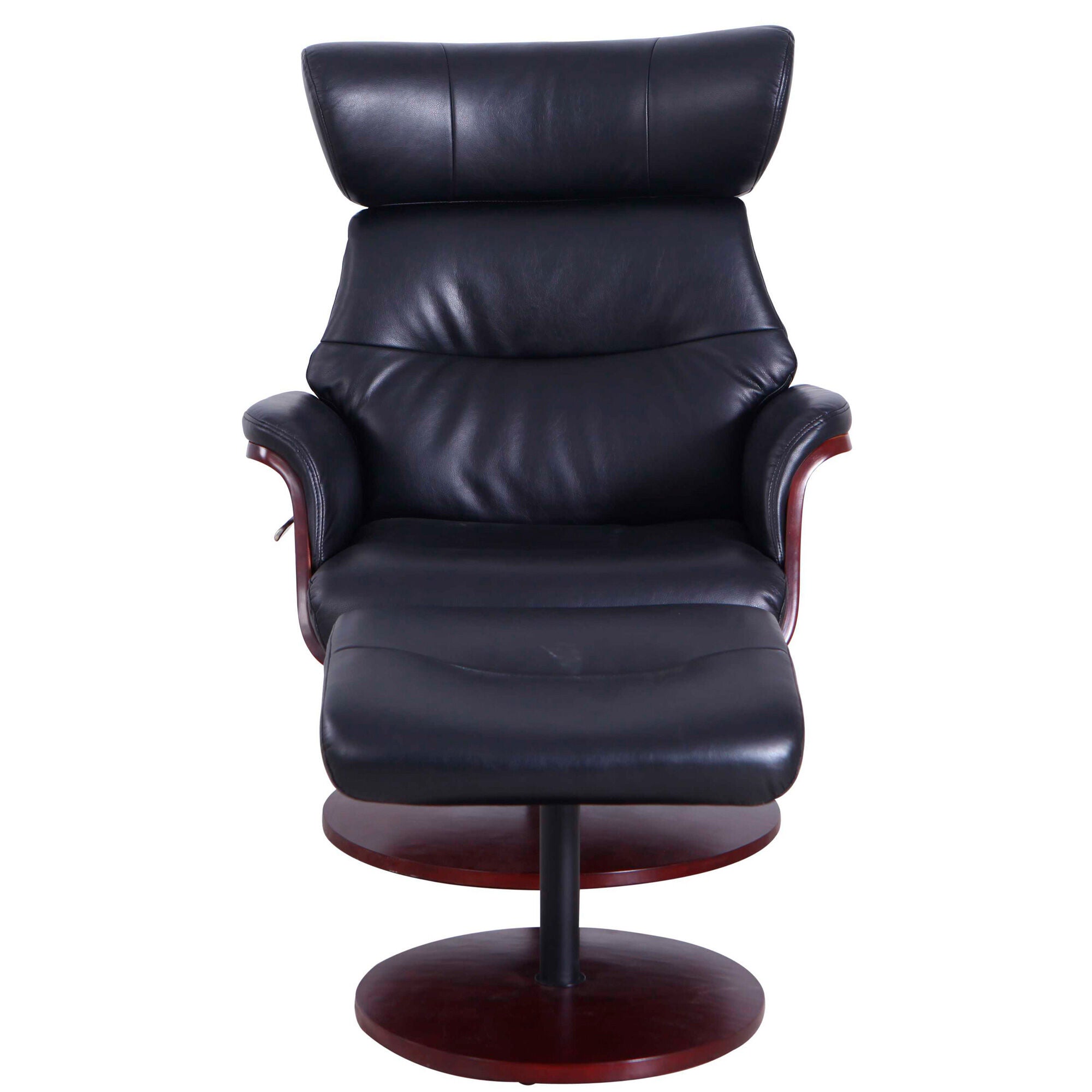 Progressive Furniture | Sennet Recliner And Ottoman | Black