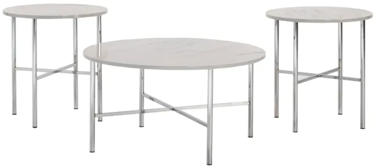 | Cyrus Set of 3 Coffee Tables | White