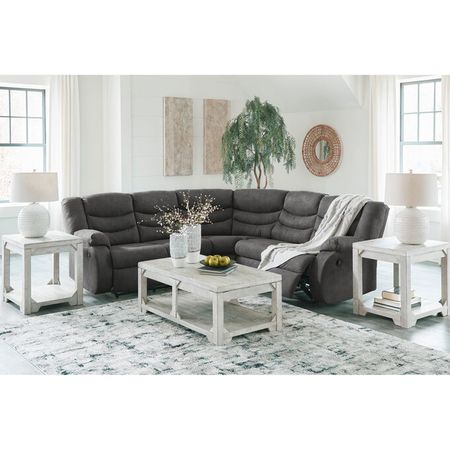Partymate Slate 2 Piece Reclining Sectional Sofa