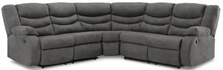 Partymate Slate 2 Piece Reclining Sectional Sofa
