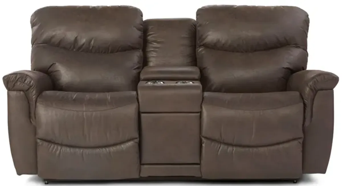 James Rec Loveseat With Console