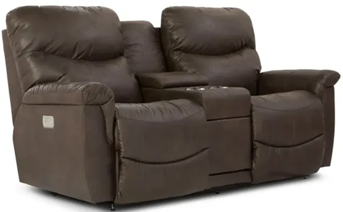 James Power Plus Reclining Console Loveseat