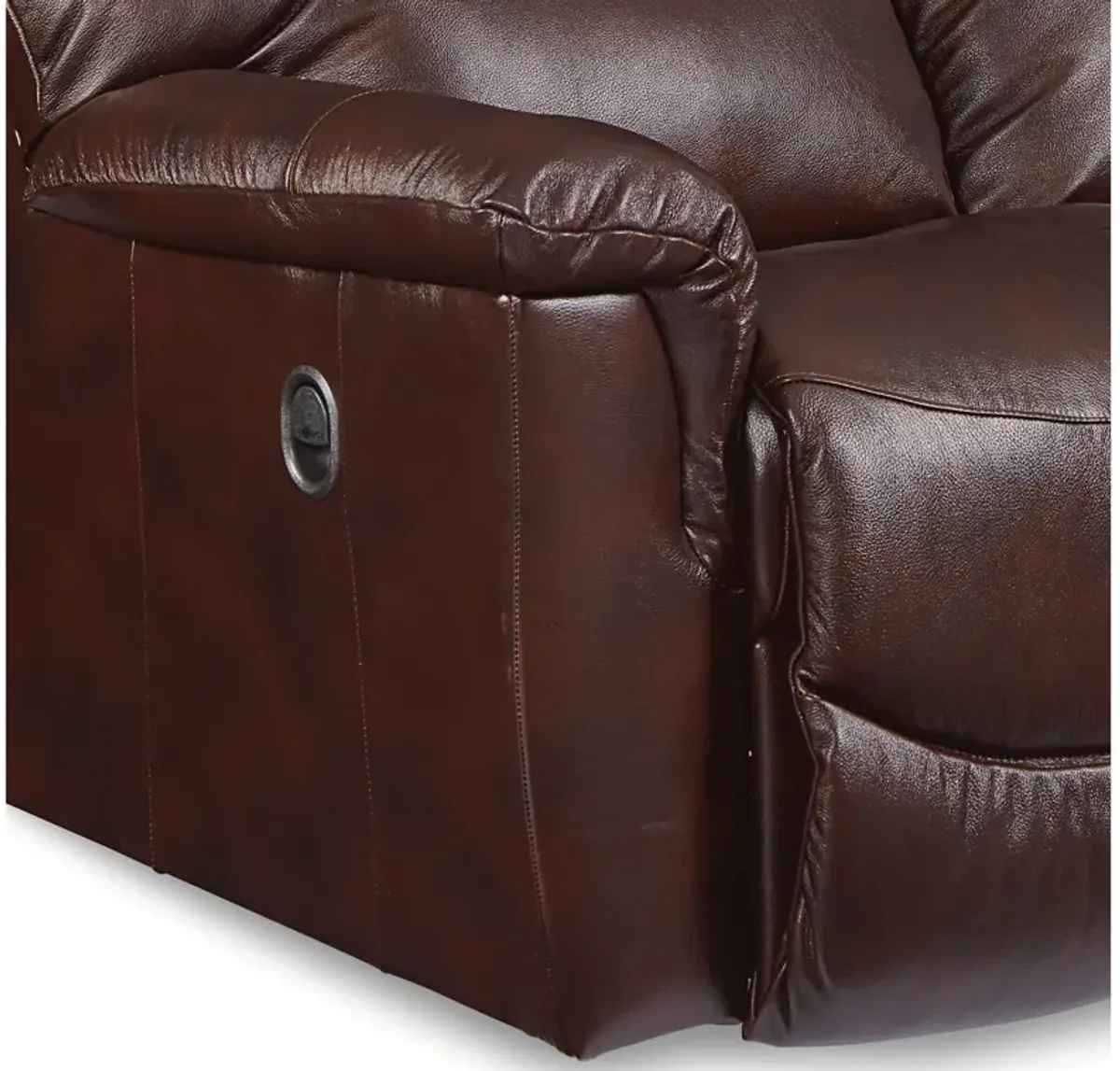 James Leather Reclining Loveseat