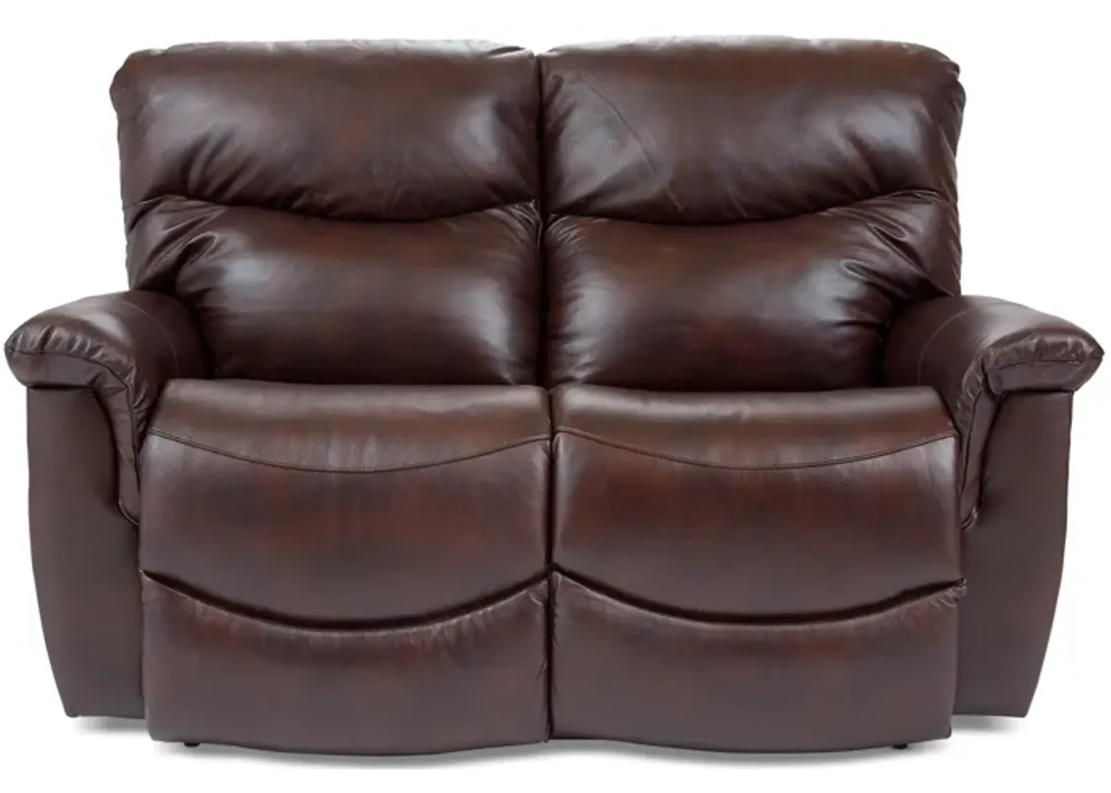 James Leather Reclining Loveseat