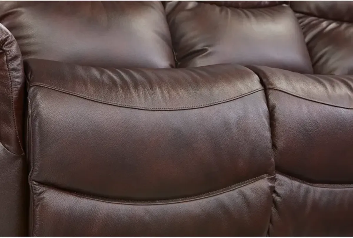 James Leather Power Plus Reclining Sofa